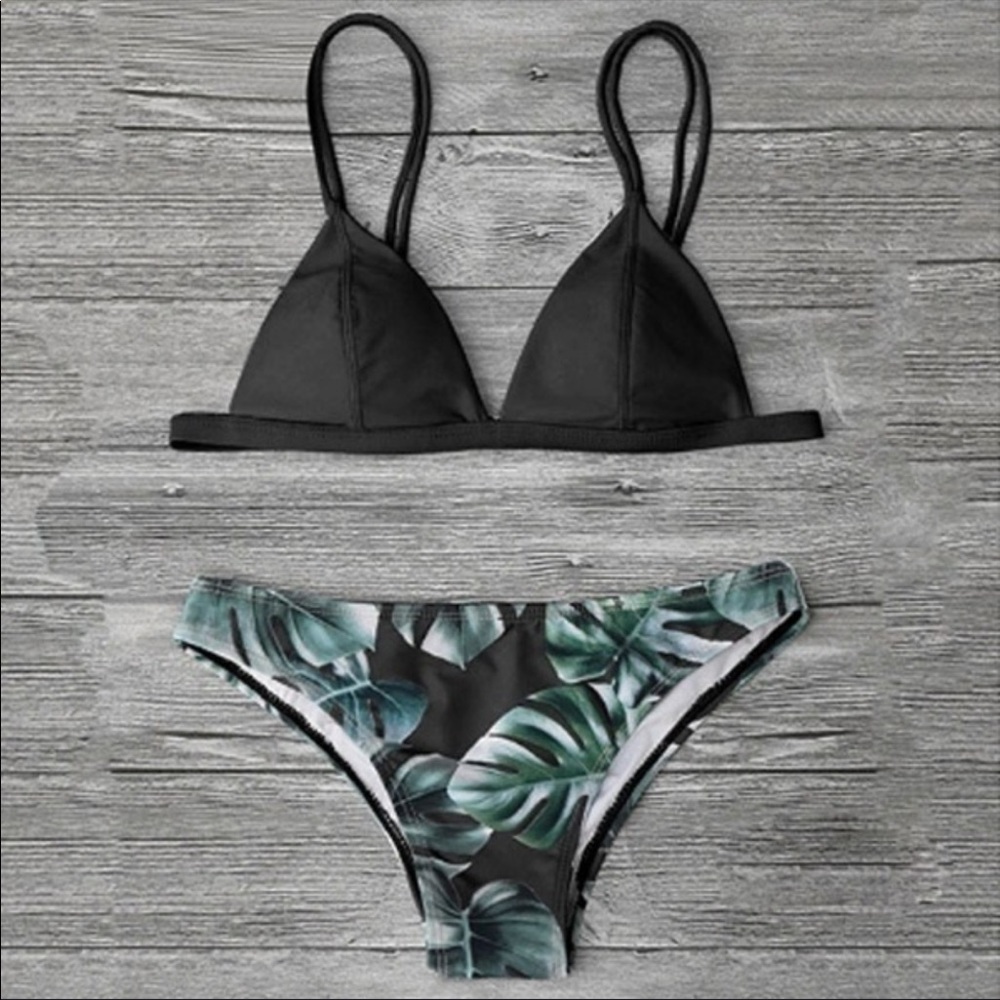 Black and Green Bikini